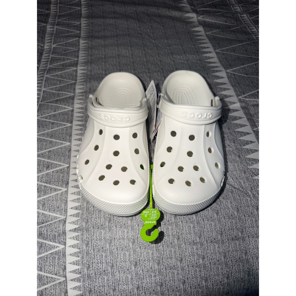 Crocs Baya Clog White Slip On Comfort Sandals 10126-100 Mens 6 Womens 8 NEW